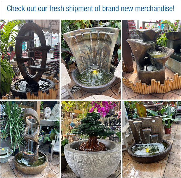 Brand new fountains just arrived!
