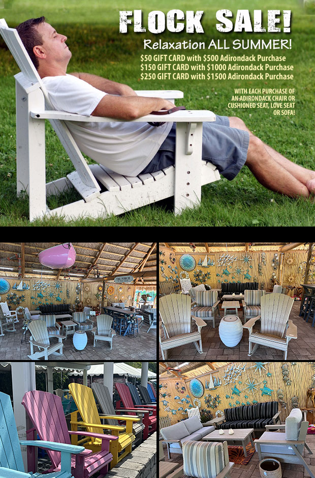 Adirondack chairs on sale all summer!