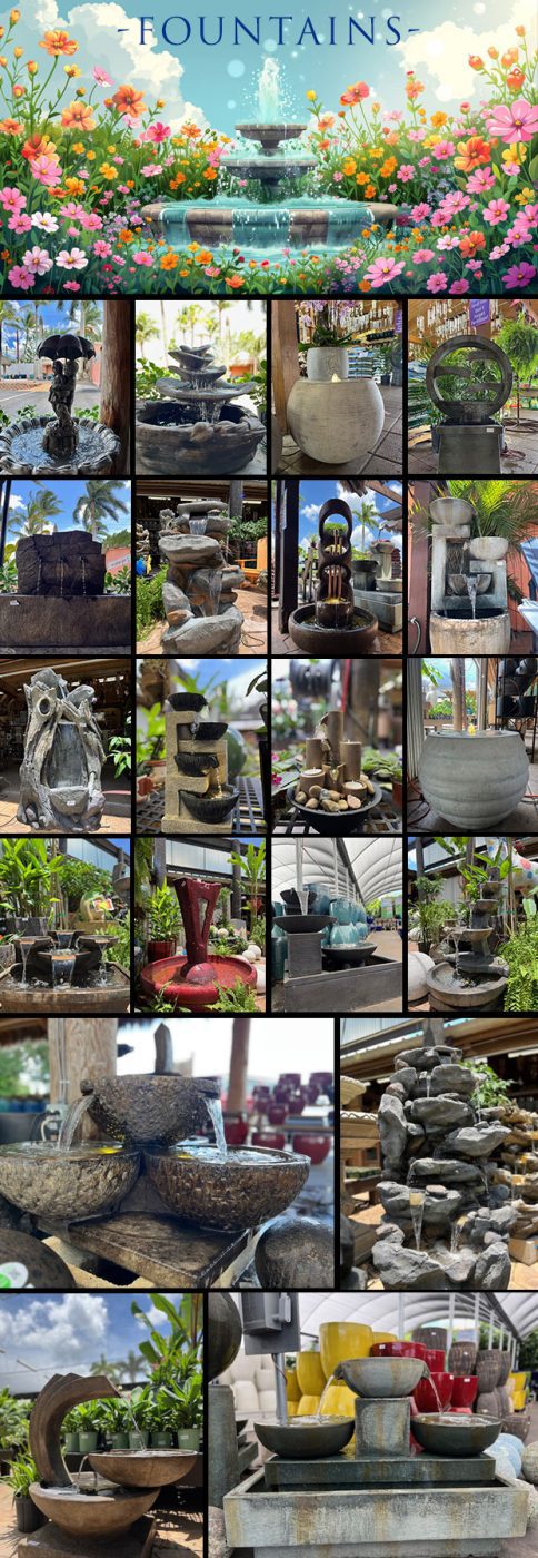 Come see our GORFEOUS fountains!