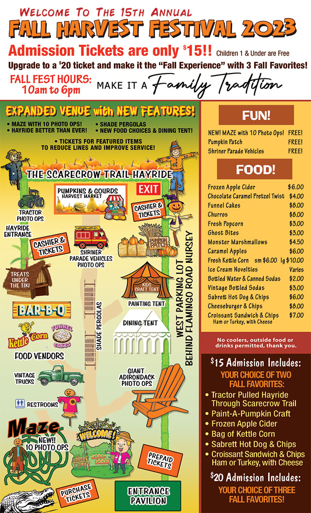 Fall Fest Map and Food